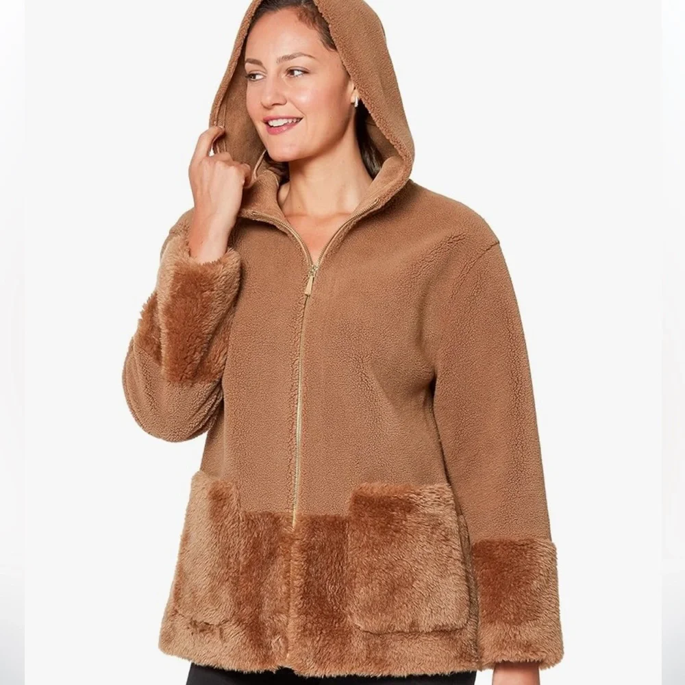 NWT Koolaburra by UGG Long-Sleeve Hooded Outerwear Fleece Jacket Size XL - Picture 5 of 8